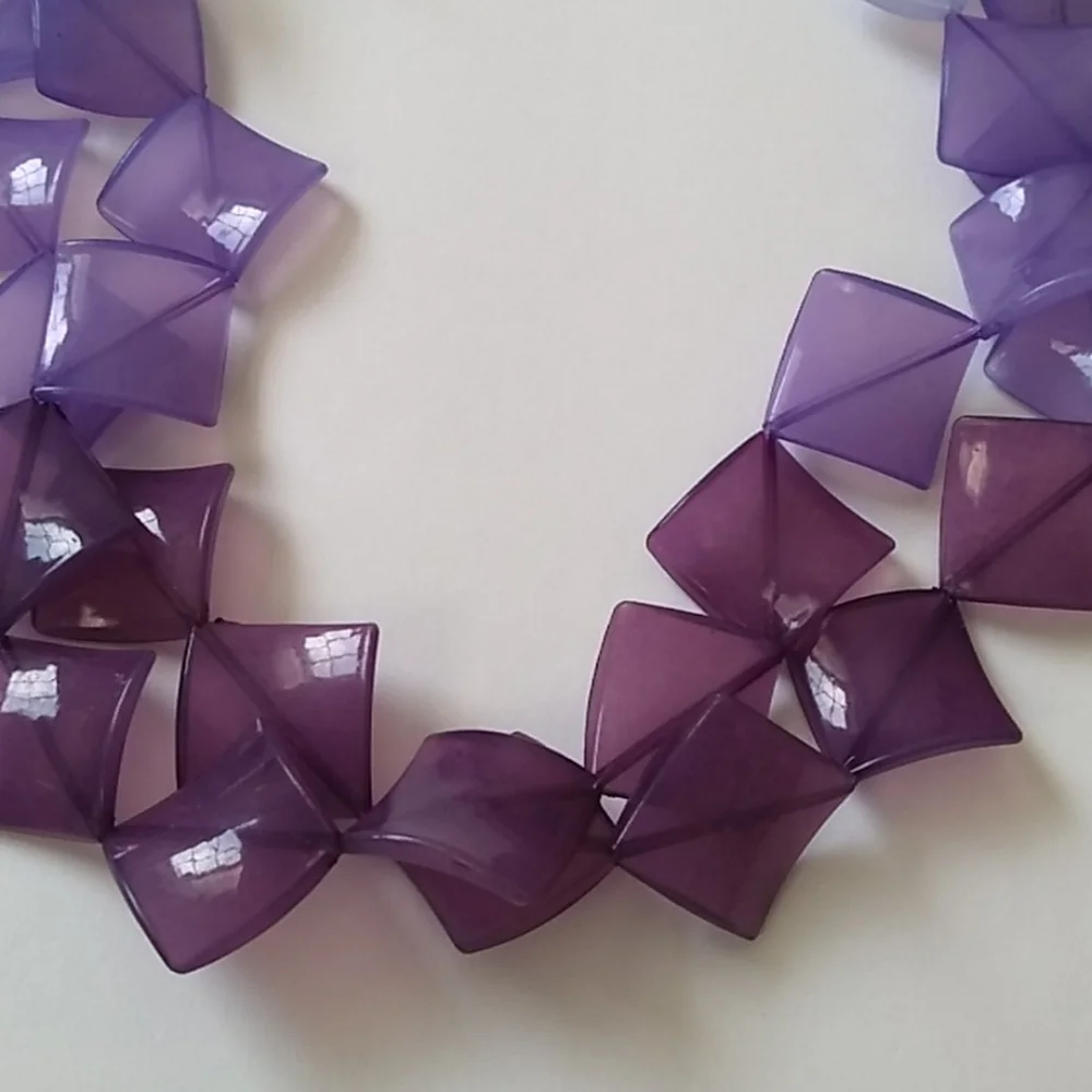 Purple‎ necklace with matching earrings